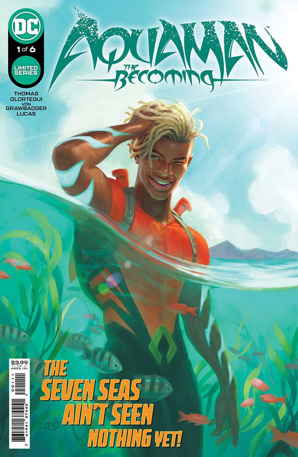 Aquaman: The Becoming #1, copertina di Diego Olortegui