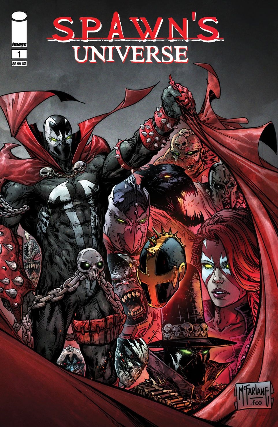 Spawn's Universe #1, copertina di Todd McFarlane