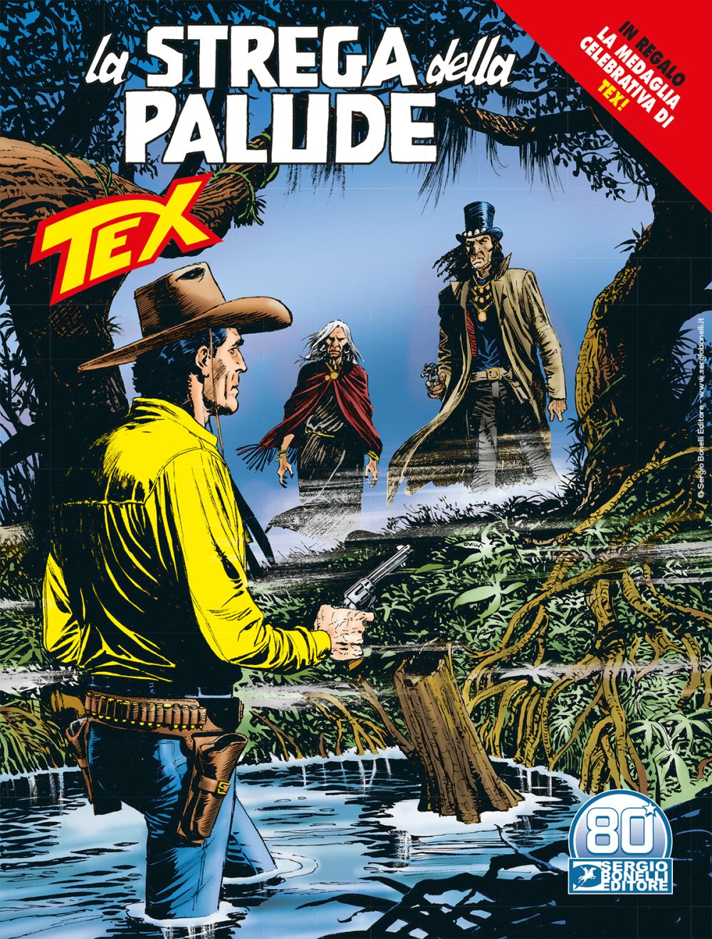 Tex 727: La strega della palude, copertina di Claudio Villa