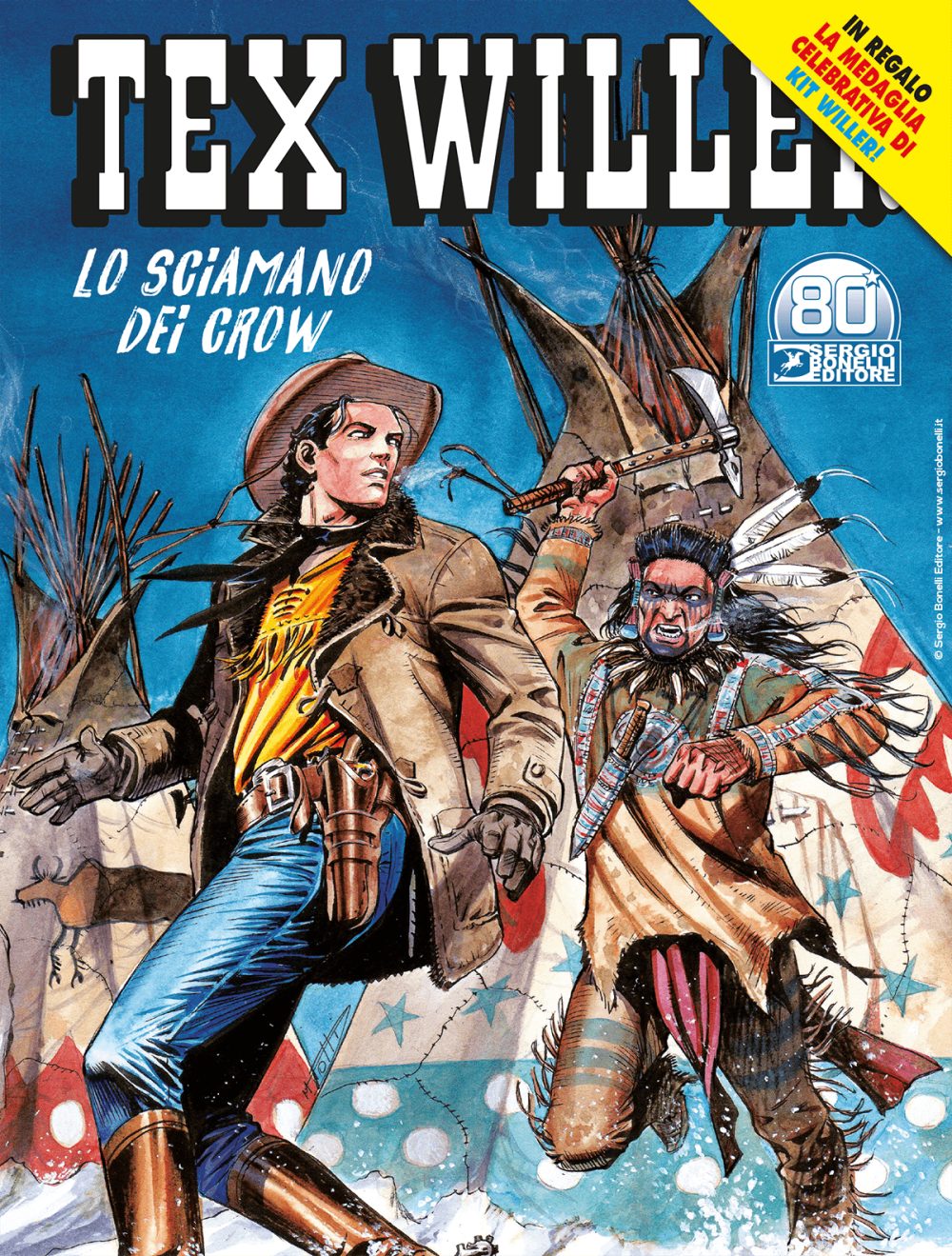 Tex Willer 31: lo sciamano dei Crow, copertina di Maurizio Dotti