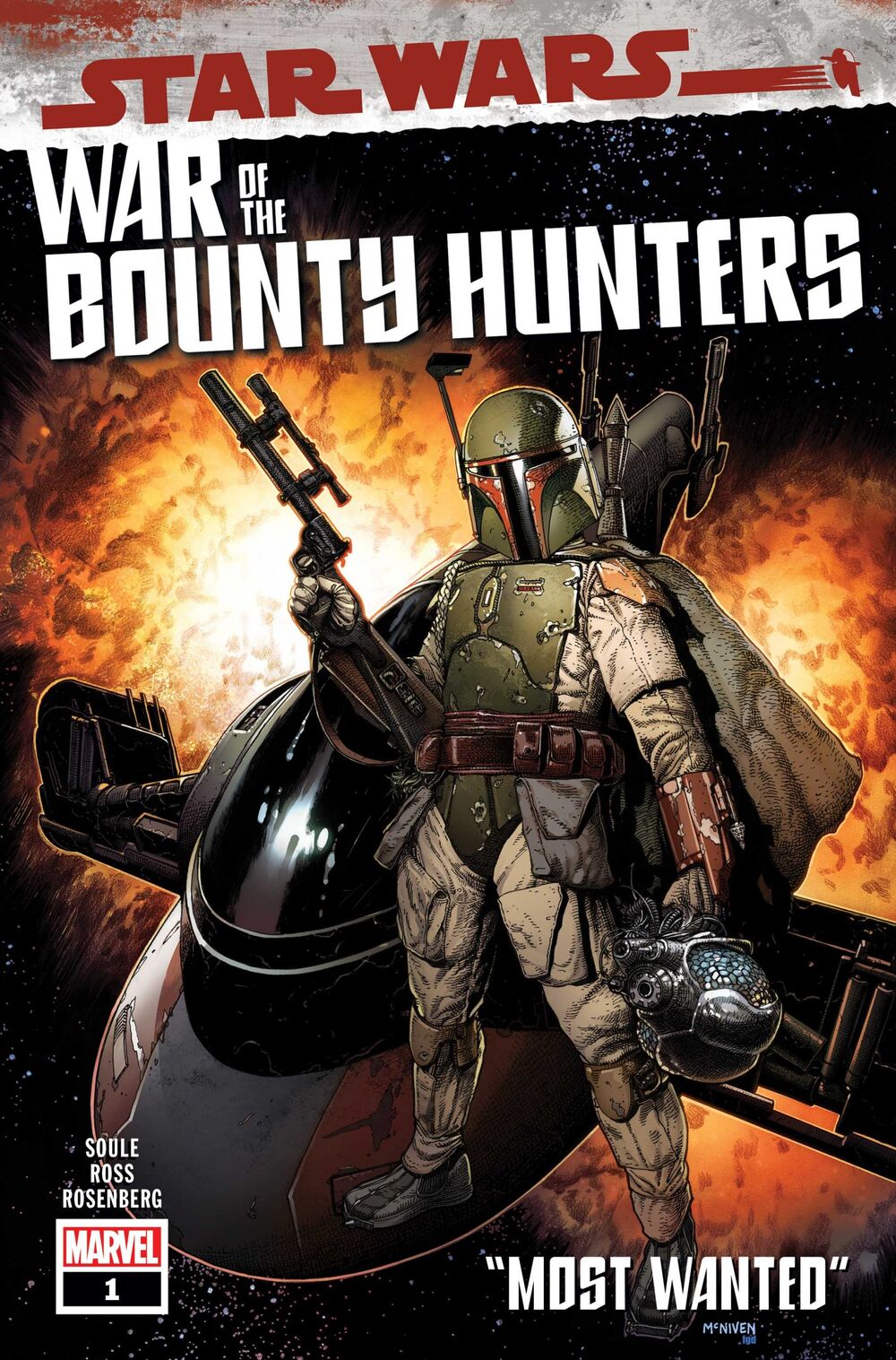 Star Wars: War of the Bounty Hunters #1, copertina di Steve McNiven