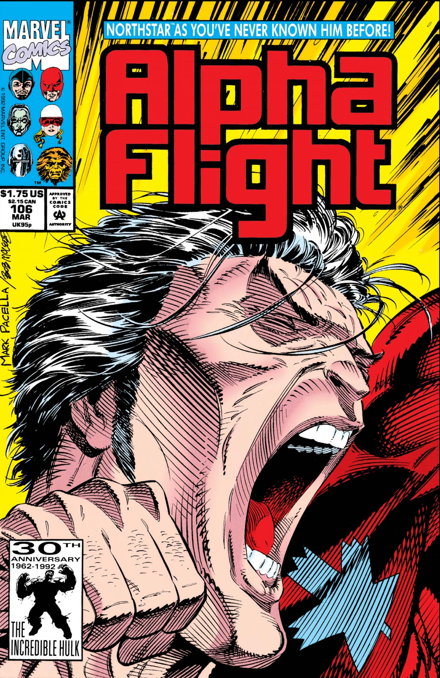 Alpha Flight #106, copertina di Mark Pacella