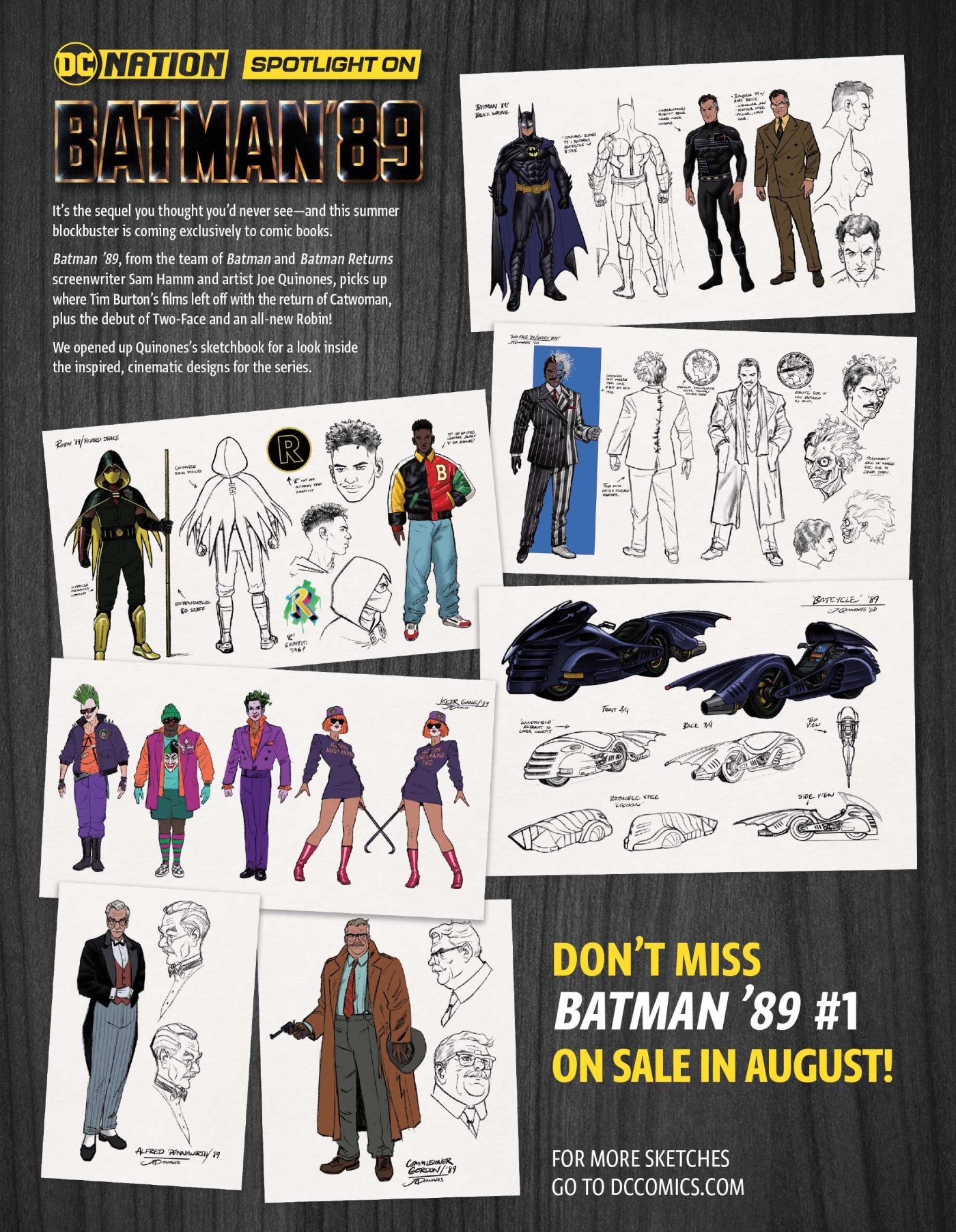 Batman '89, character design Joe Quinones