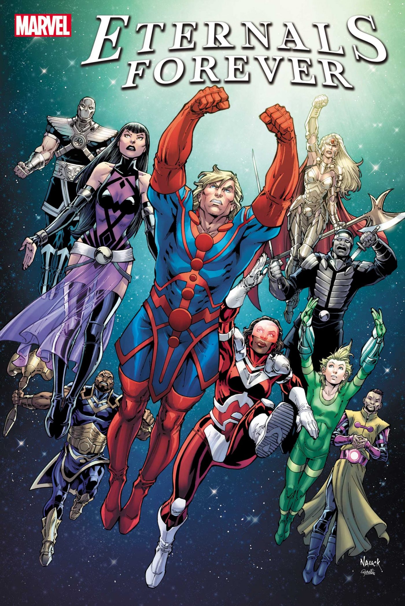 Eternals Forever #1, copertina di Todd Nauck