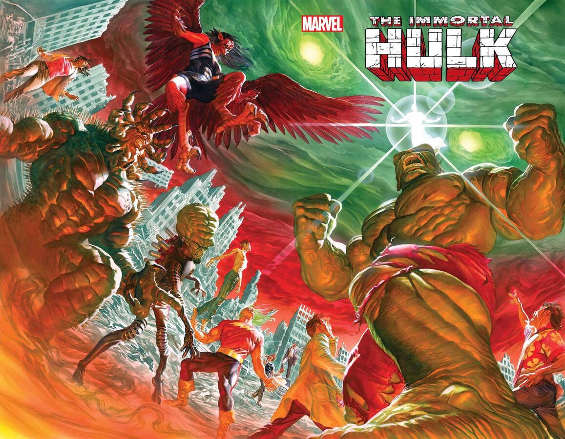 Immortal Hulk #50, copertina di Alex Ross