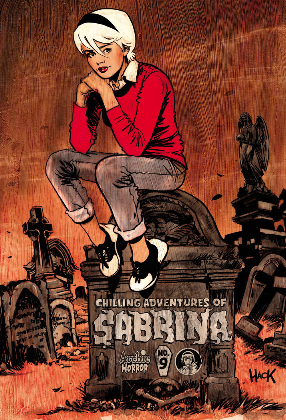 Chilling Adventures of Sabrina #9, copertina di Robert Hack