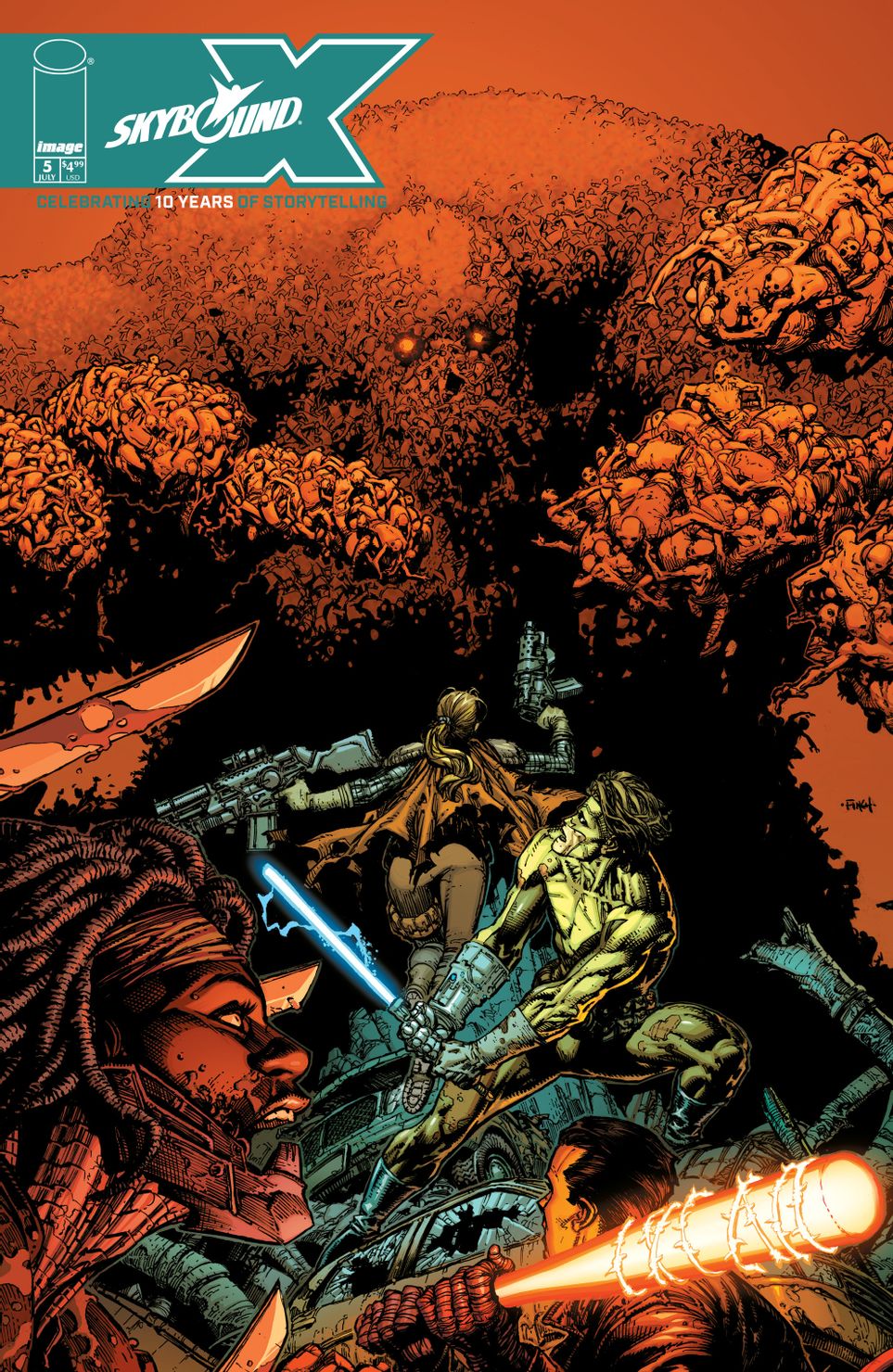 Skybound X #5, copertina di David Finch