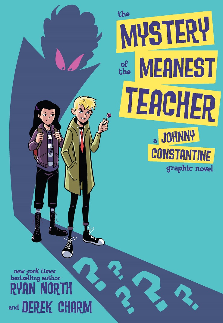 The Mystery of the Meanest Teacher A Johnny Constantine Graphic Novel, copertina di Derek Charm