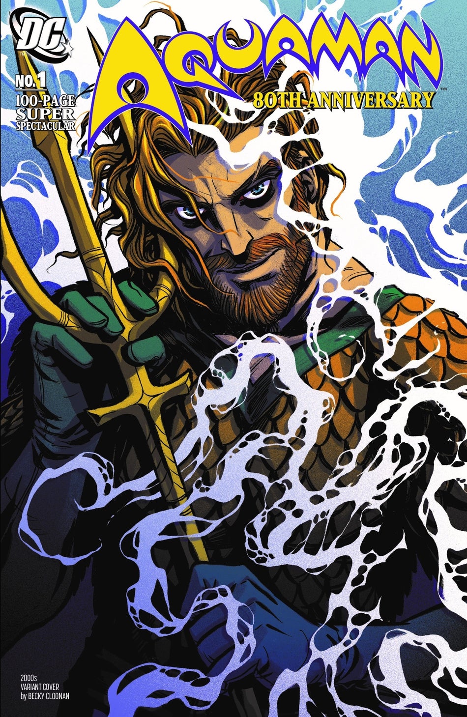 Aquaman 80th Anniversary 100-Page Super Spectacular, variant cover di Becky Cloonan