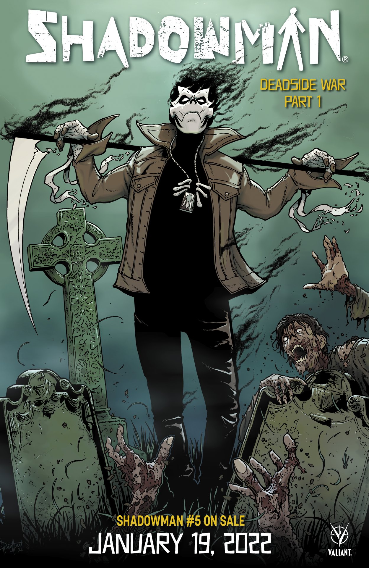 Shadowman #5, copertina di Jon Davis-Hunt