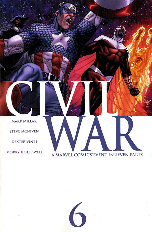 Civil War #6, copertina di Steve McNiven