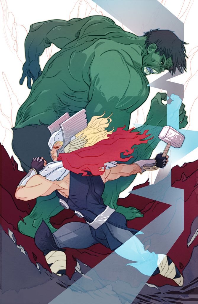 Hulk e Thor di Marguerite Sauvage