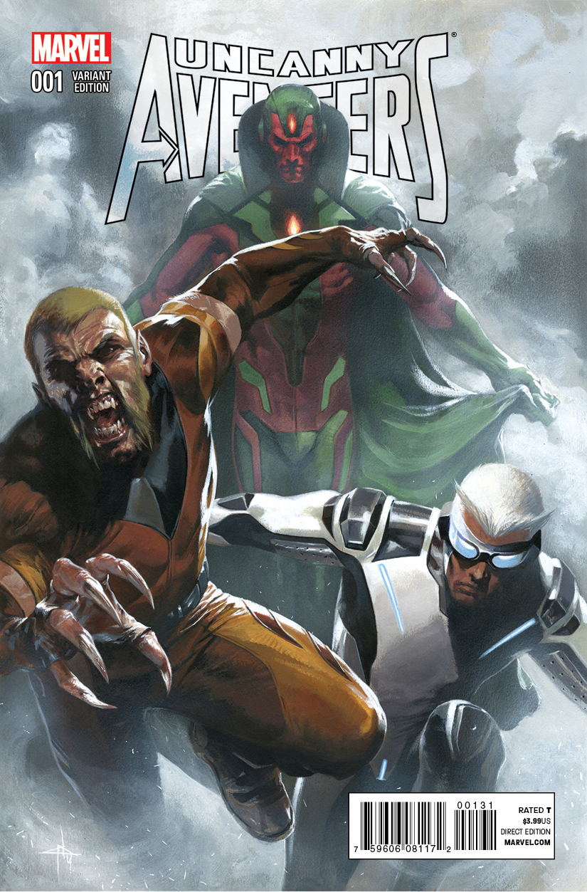 Uncanny Avengers #1, variant cover di Gabriele Dell'Otto