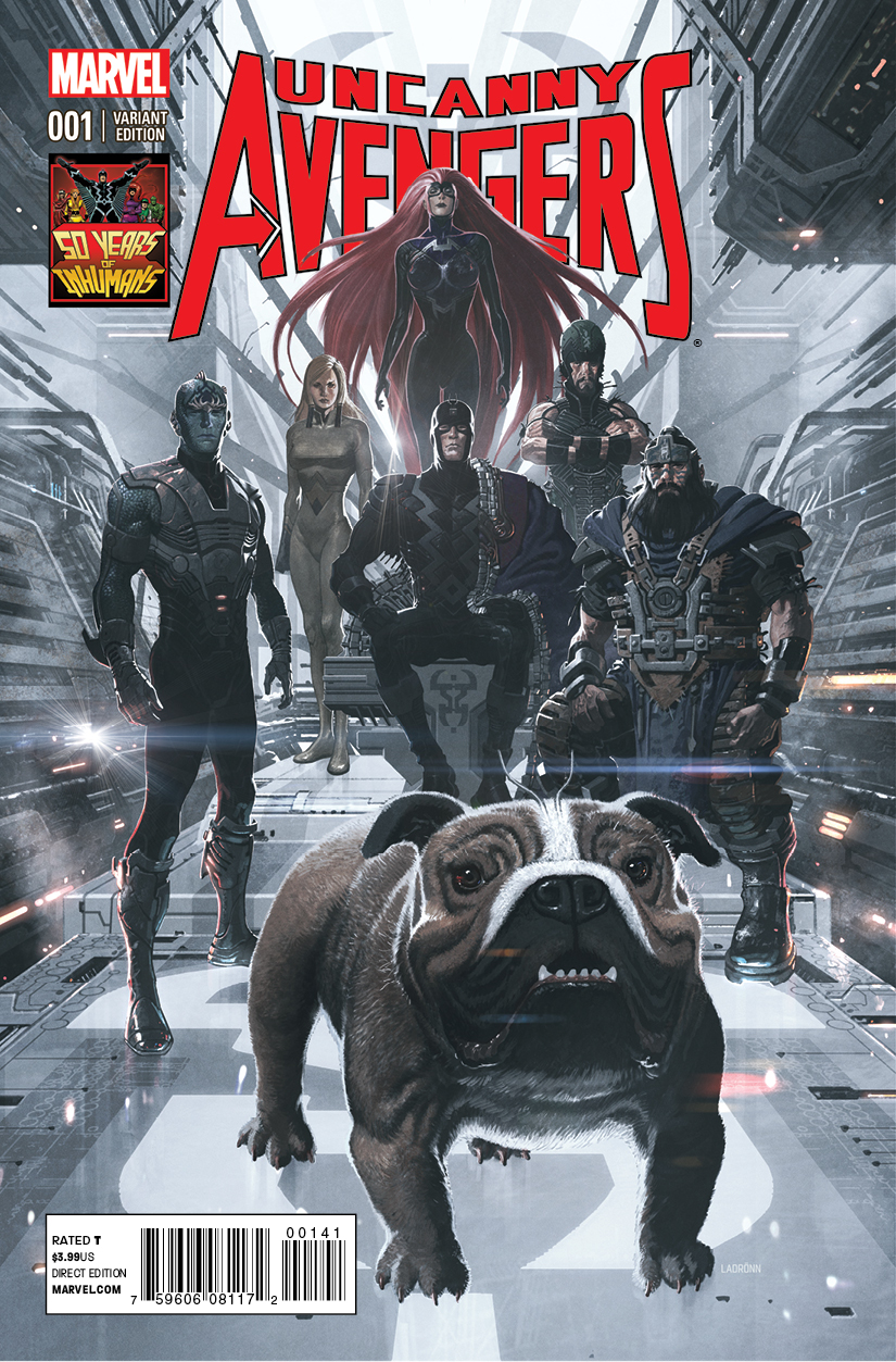 Uncanny Avengers #1, Inhumans variant cover di José Ladrönn