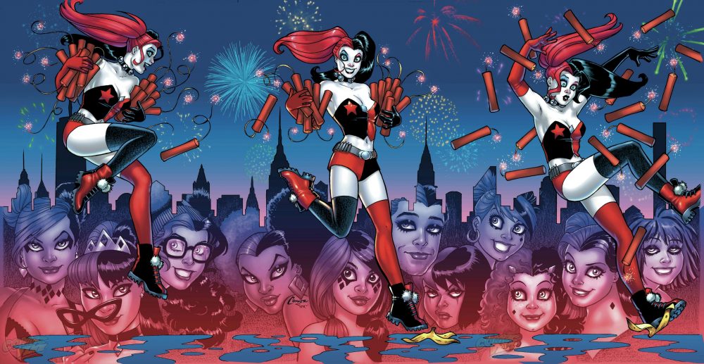 Harley Quinn #16, copertina composita di Amanda Conner