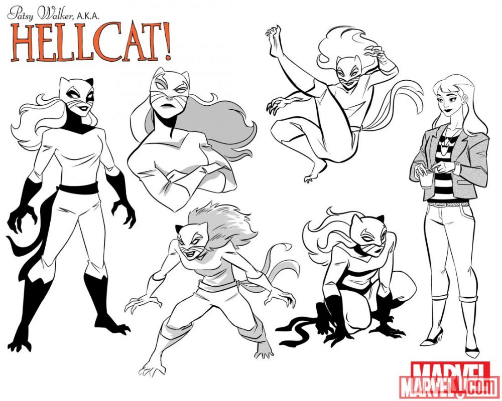 Patsy Walker, A.K.A. Hellcat, character design