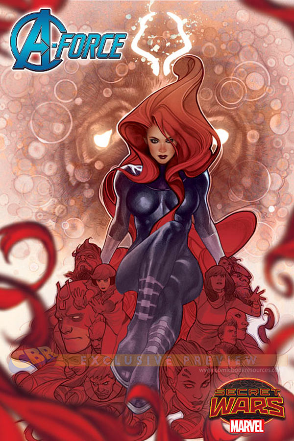 A-Force #1, Inhumans Variant Cover di Adam Hughes