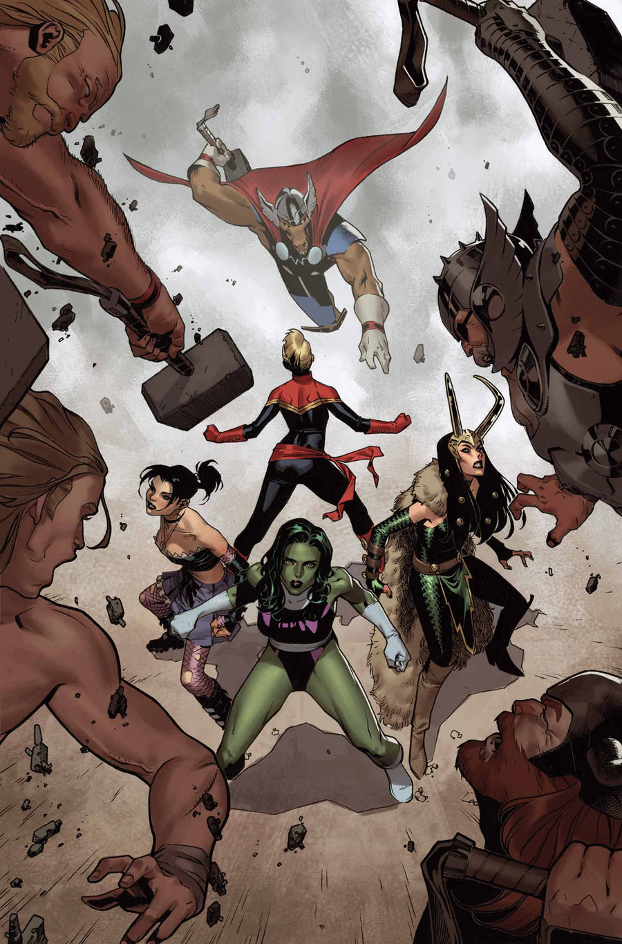 A-Force #3, copertina di Jorge Molina