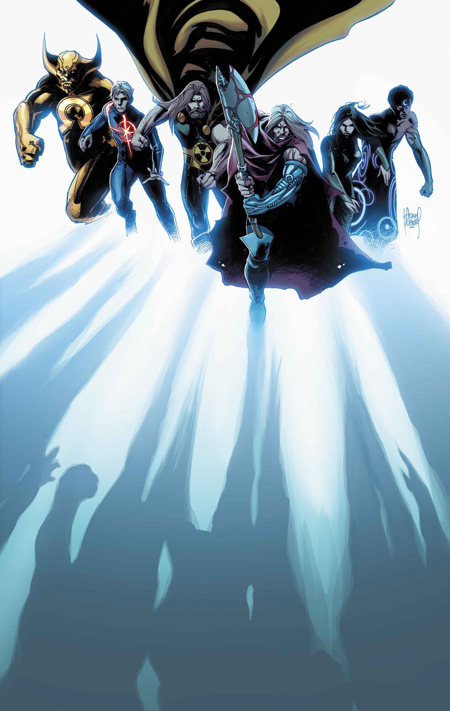 Avengers #43, copertina di Adam Kubert