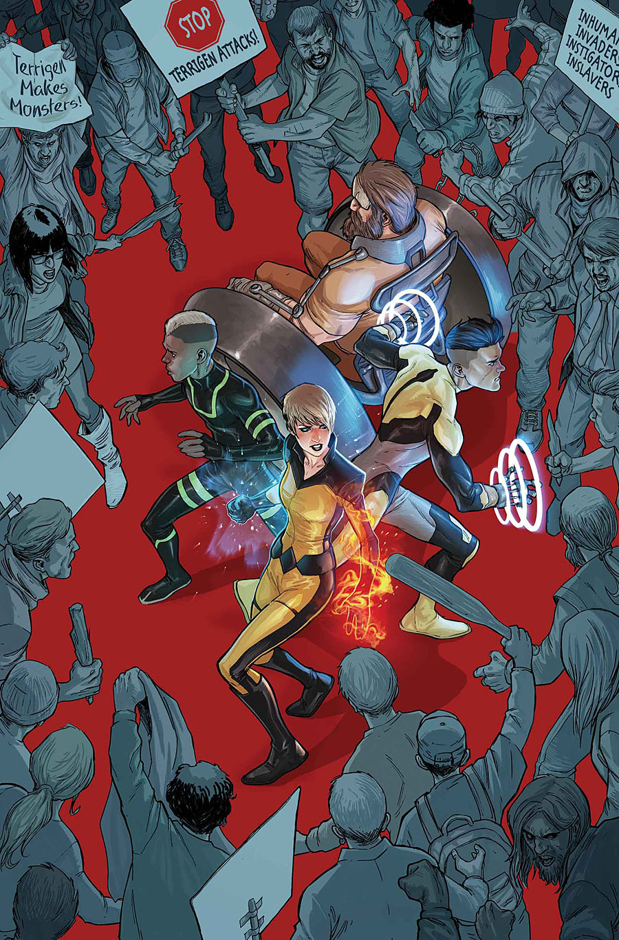 All-New Inhumans #01, copertina di Stefano Caselli