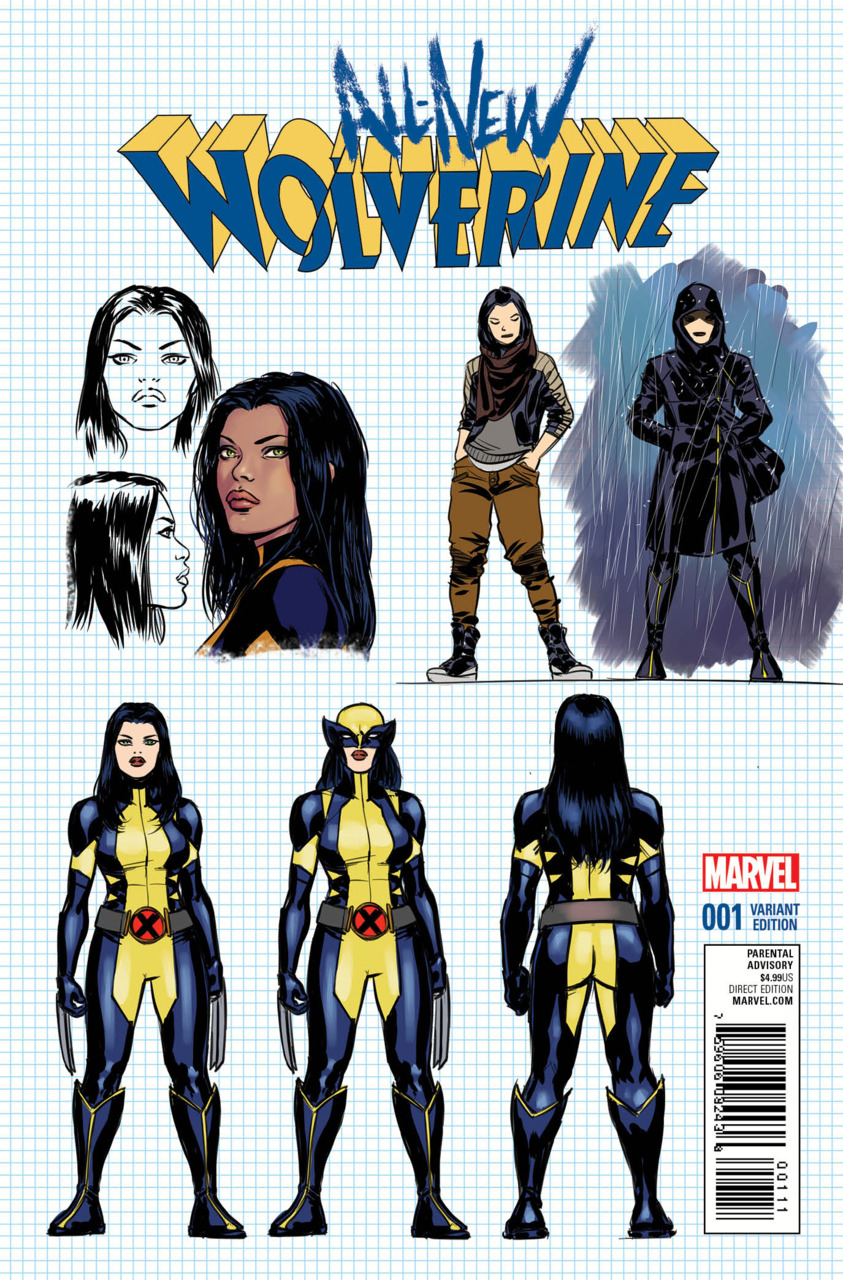 All-New Wolverine #1, variant cover di David Lopez, sketch