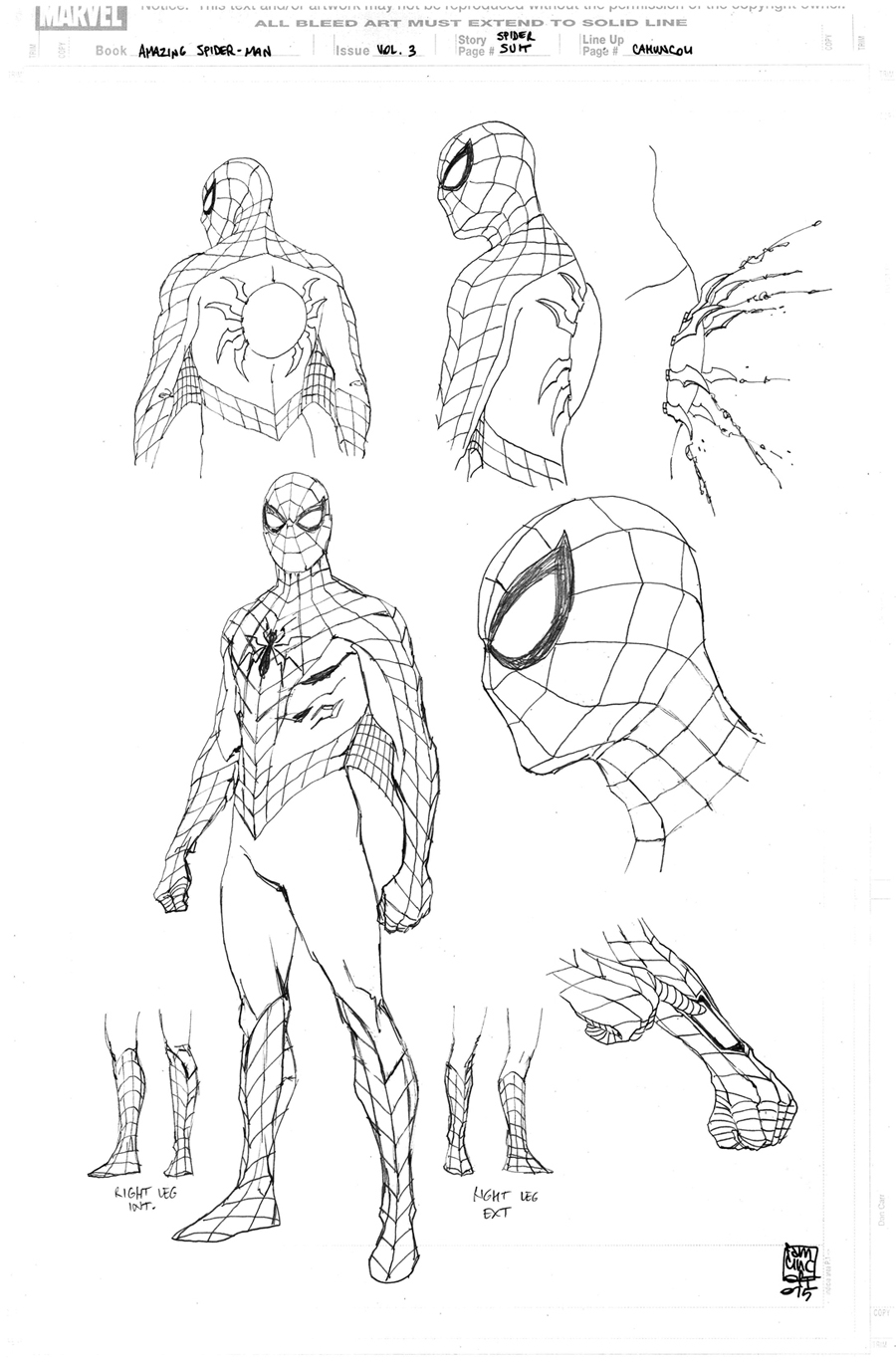 Amazing Spider-Man #1, sketch di Giiuseppe Camuncoli