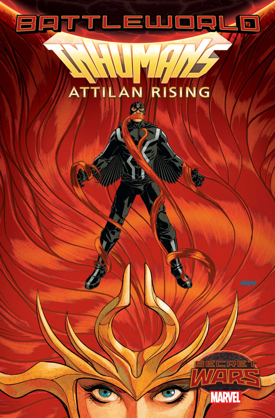 Attilan Rising #3, copertina di Dave Johnson