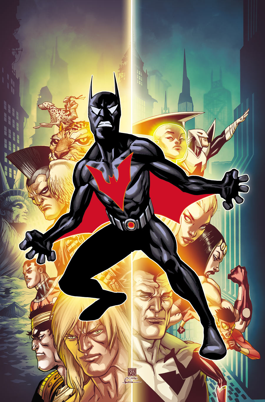 Batman Beyond #1, copertina di Bernard Chang