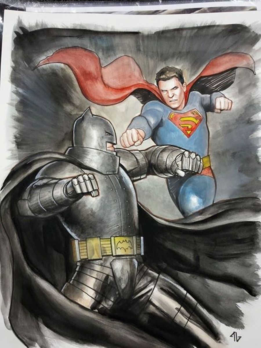 Batman v Superman, illustrazione di Adi Granov