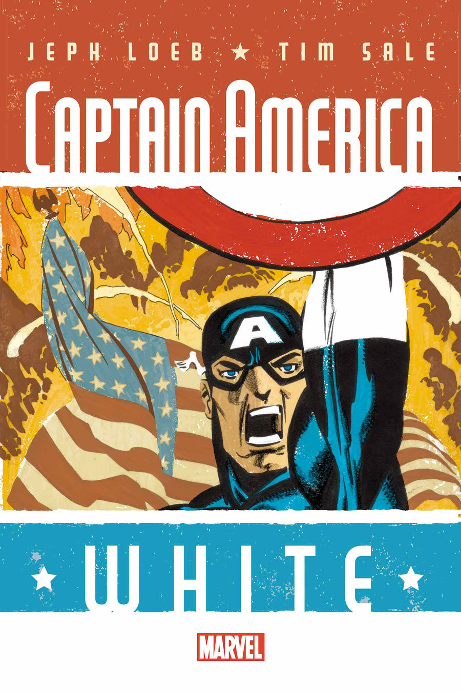 Captain America: White #1, copertina di Tim Sale