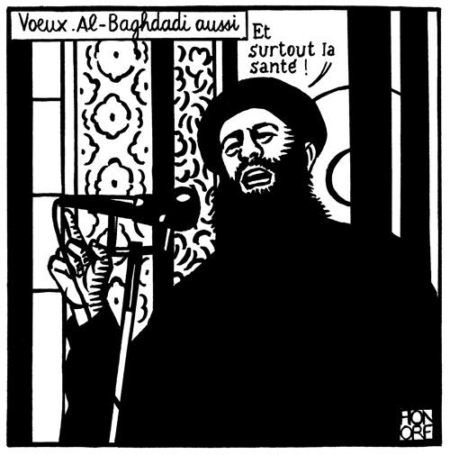 La vignetta incriminata, raffigurante Al-Baghdadi