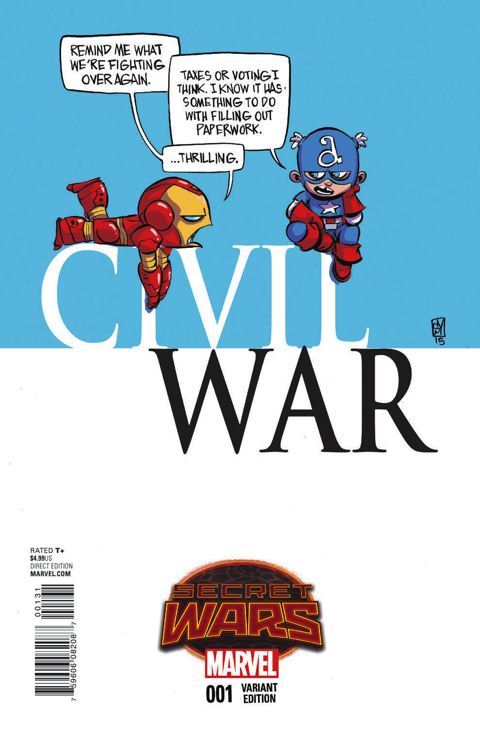 Civil War #1, variant cover di Skottie Young