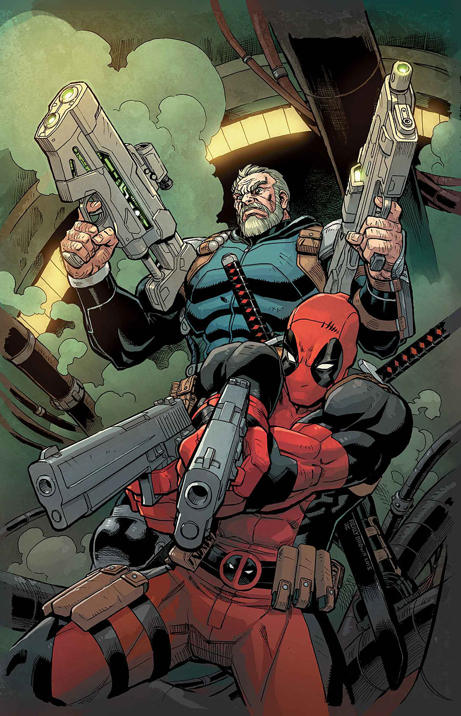 Deadpool & Cable: Split Second #1, copertina di Reilly Brown