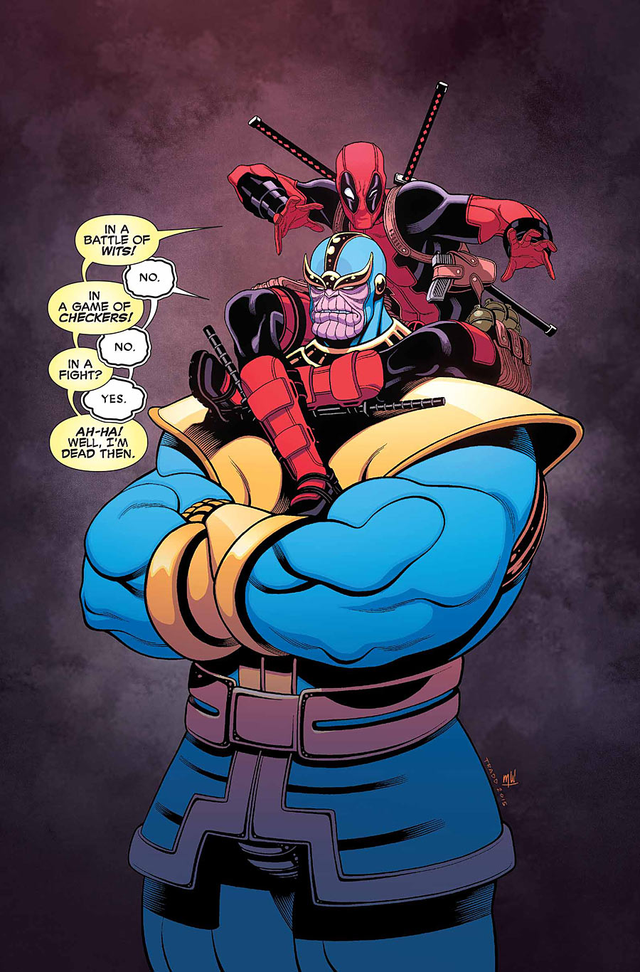 Deadpool vs. Thanos #3, copertina di Tradd Moore