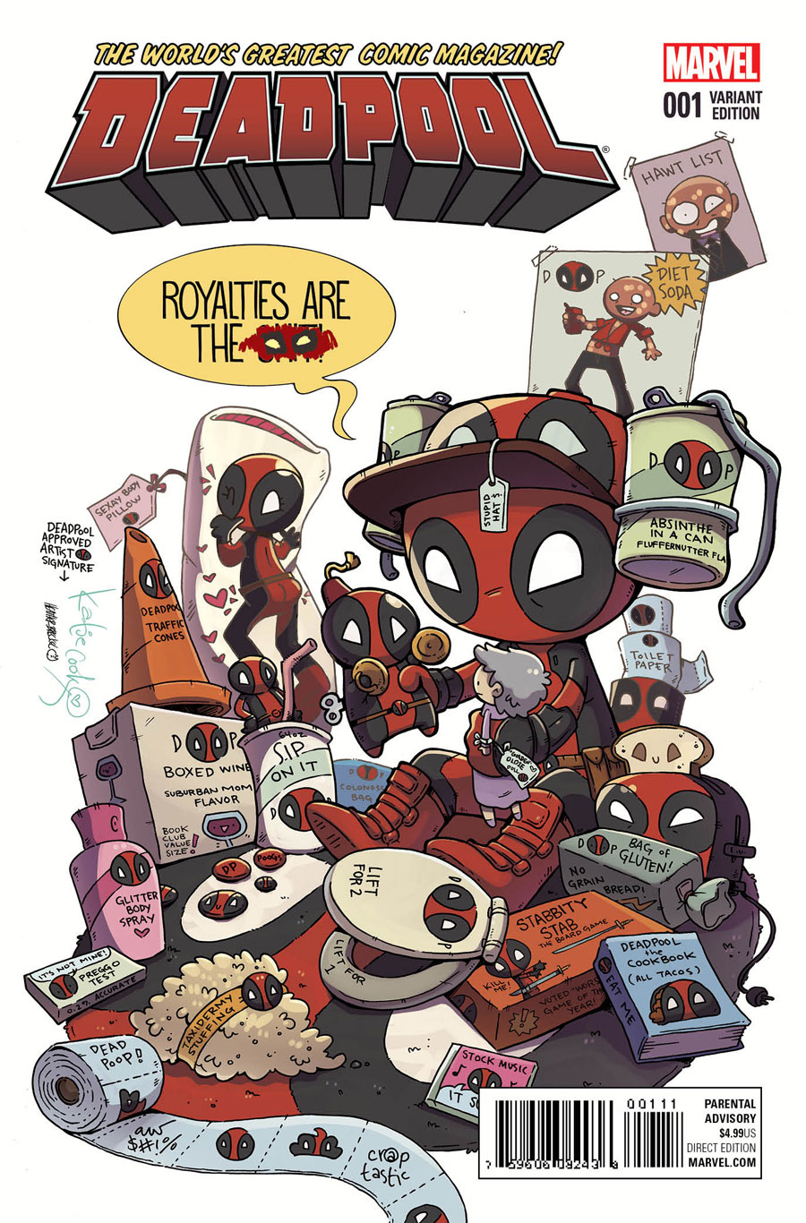 Deadpool #1, variant cover di Cook