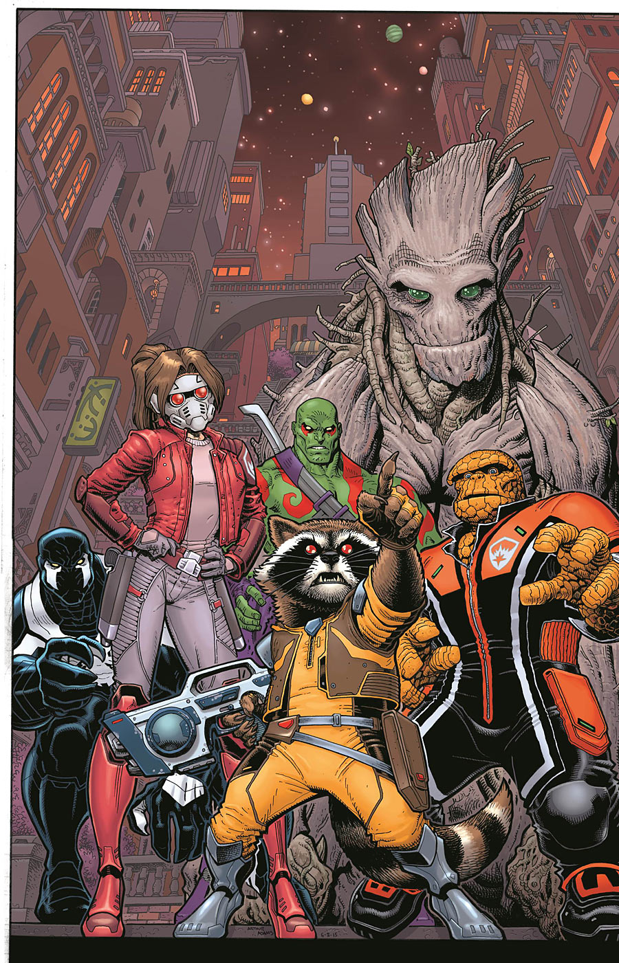 Guardians of the Galaxy #1, copertina di Arthur Adams