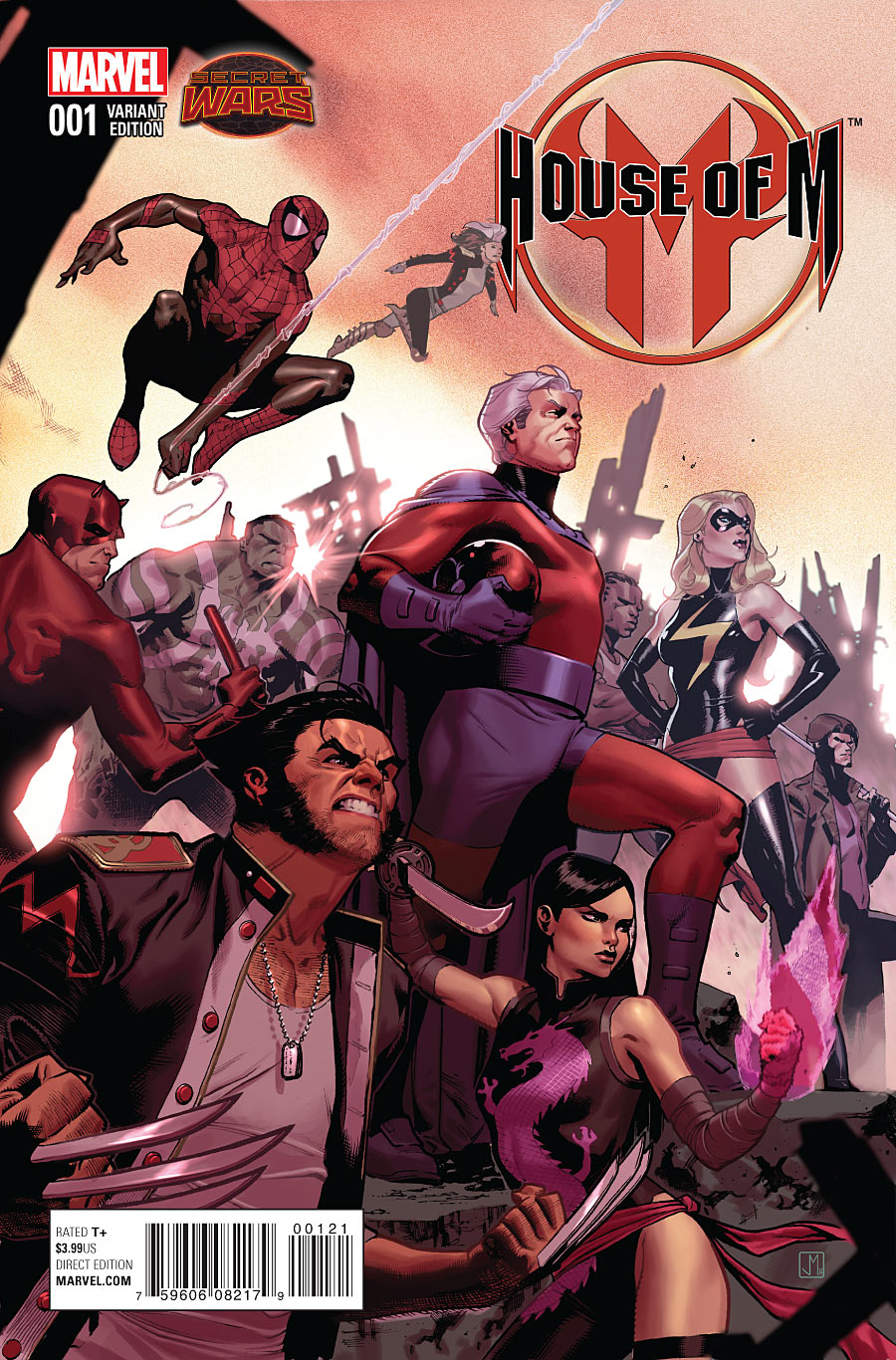 House of M #1, variant cover 1