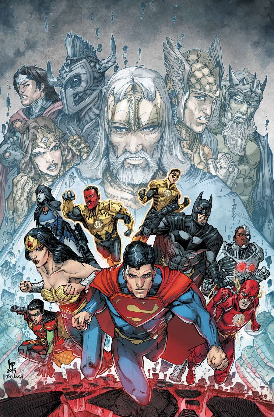 Injustice: Gods Among Us Year Four #1, copertina di Howard Porter