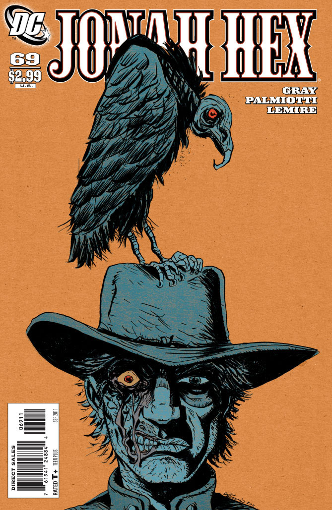 Jonah Hex #69: Testi di Jimmy Palmiotti e Justin Gray, cover e disegni di Jeff Lemire