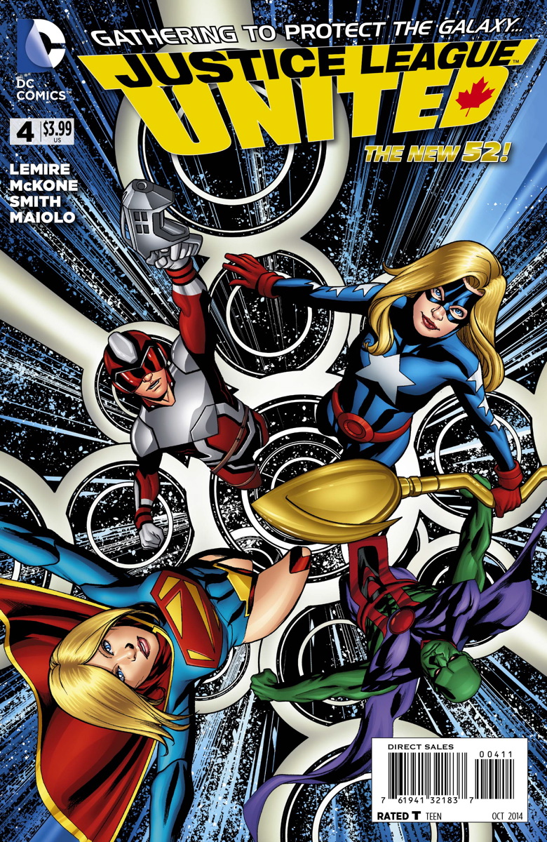 Justice League United #4, copertina di Mike McKone