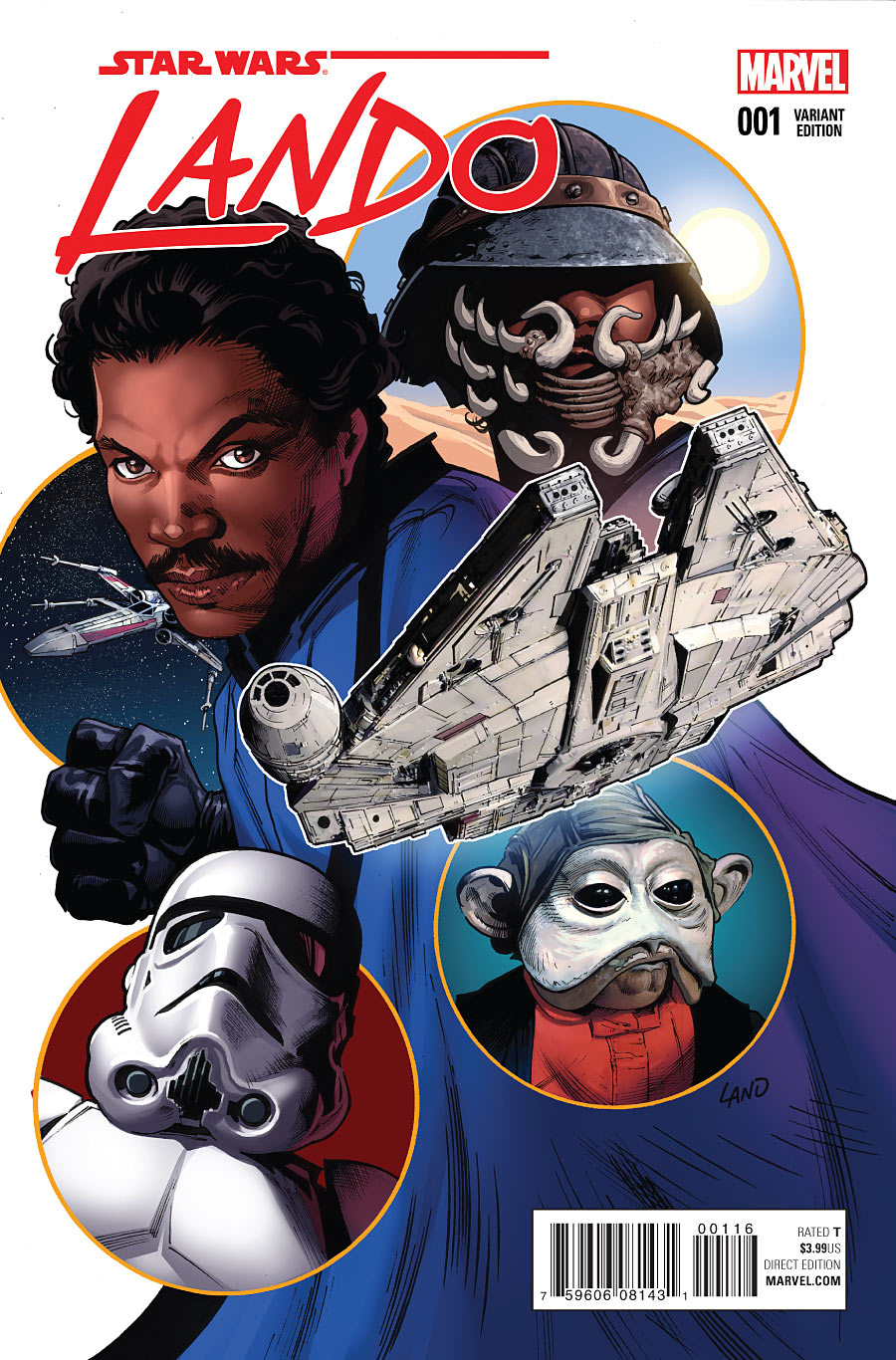 Lando #1, variant cover di Greg Land