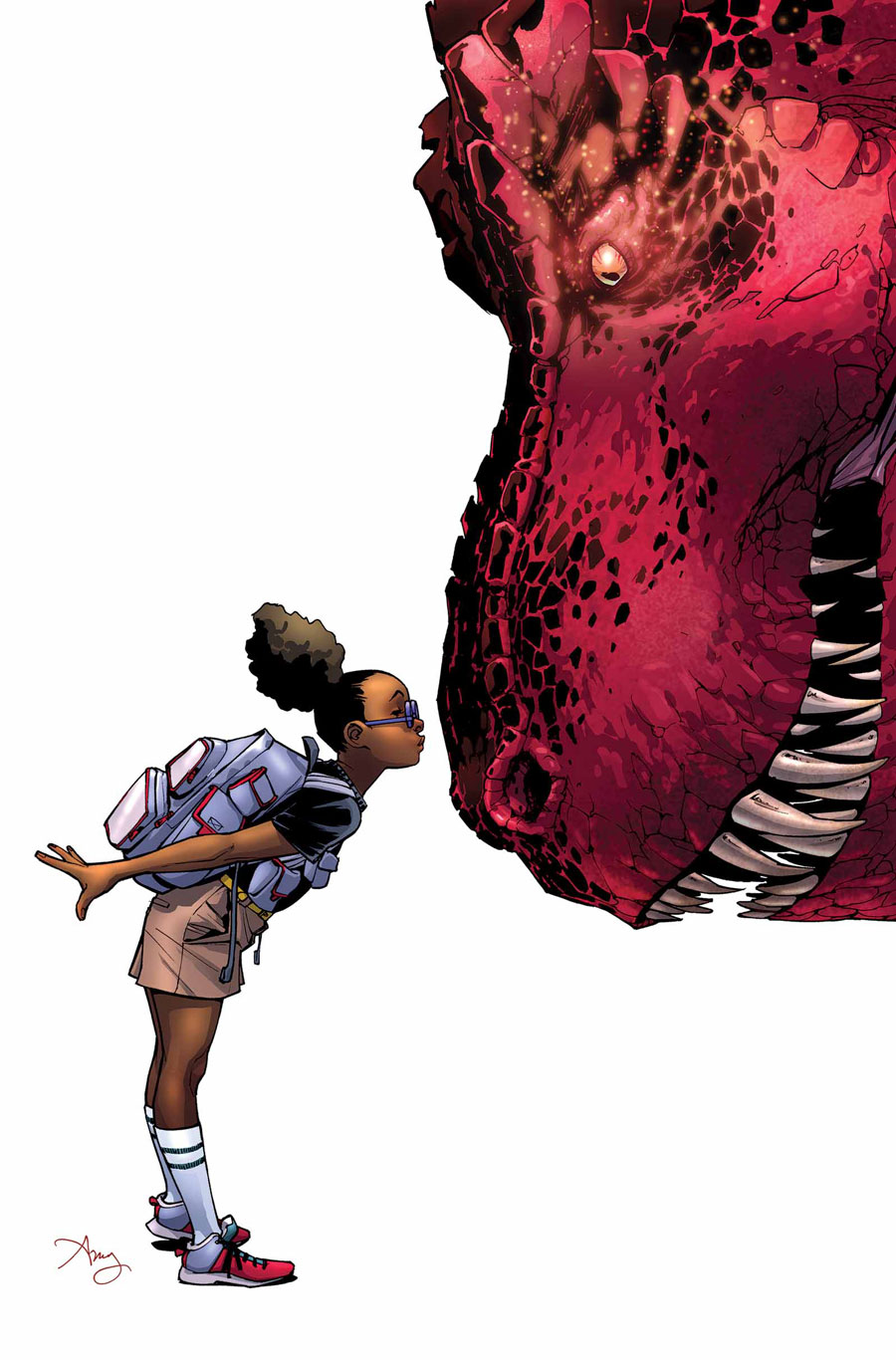 Moon Girl and Devil Dinosaur #1, copertina di Amy Reeder