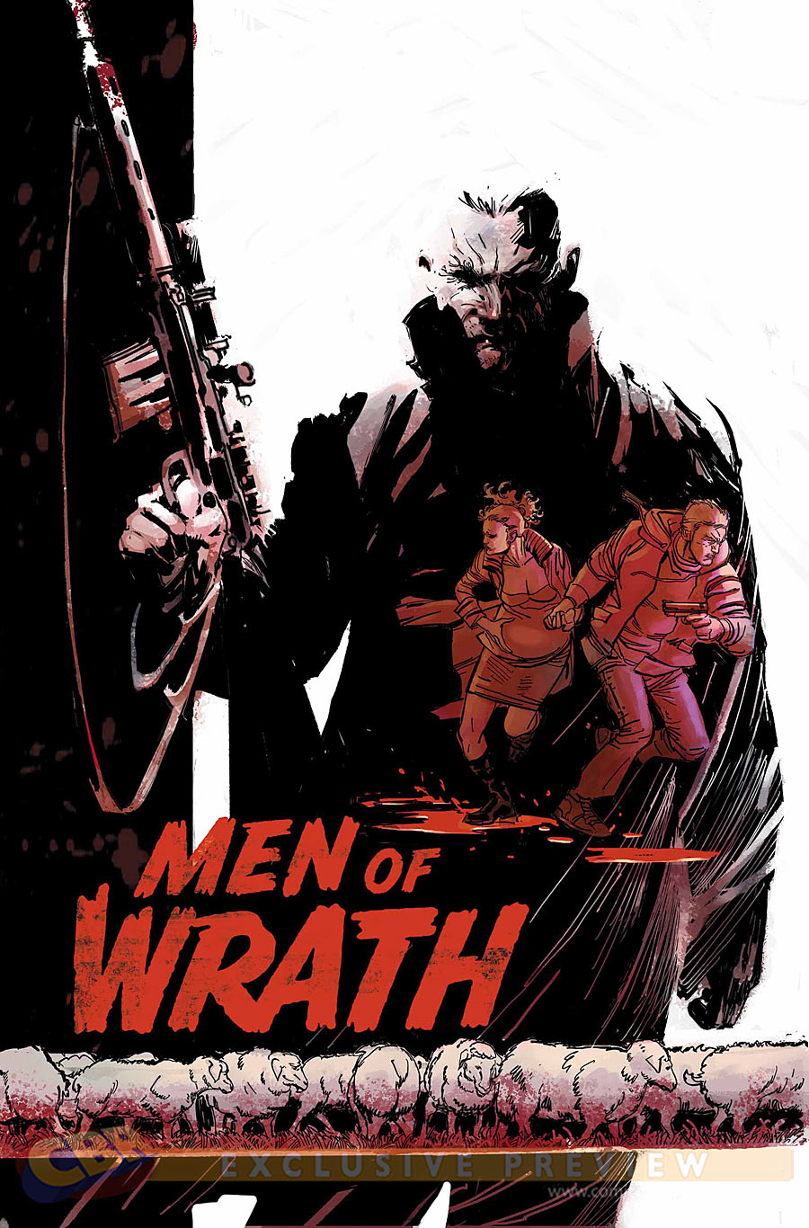 Men of Wrath #1, copertina di Ron Garney