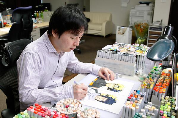 Masashi Kishimoto al lavoro