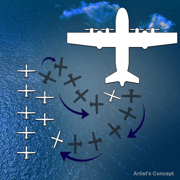 Modello teorico di helicarrier su gentile concessione della DARPA