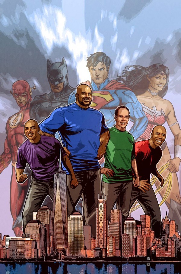 The Justice League Goes Inside the NBA All Star 2015, copertina