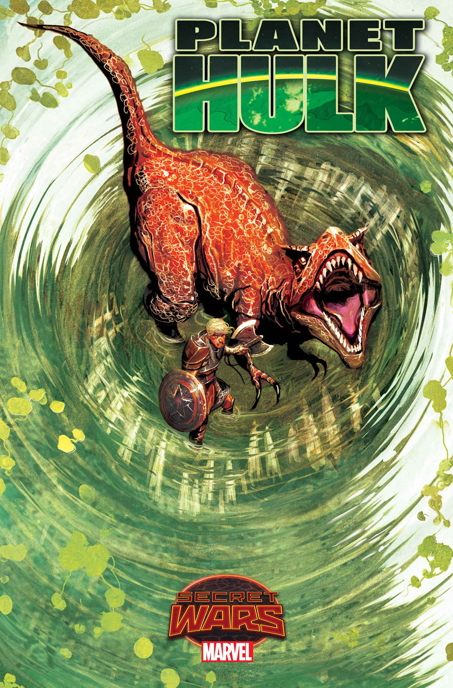 Planet Hulk #3, copertina di Mike Del Mundo