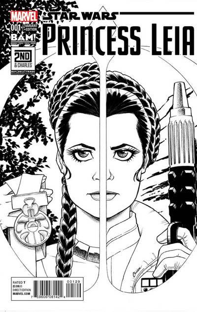 Princess Leia #1, variant cover di Amanda Conner, sketch version