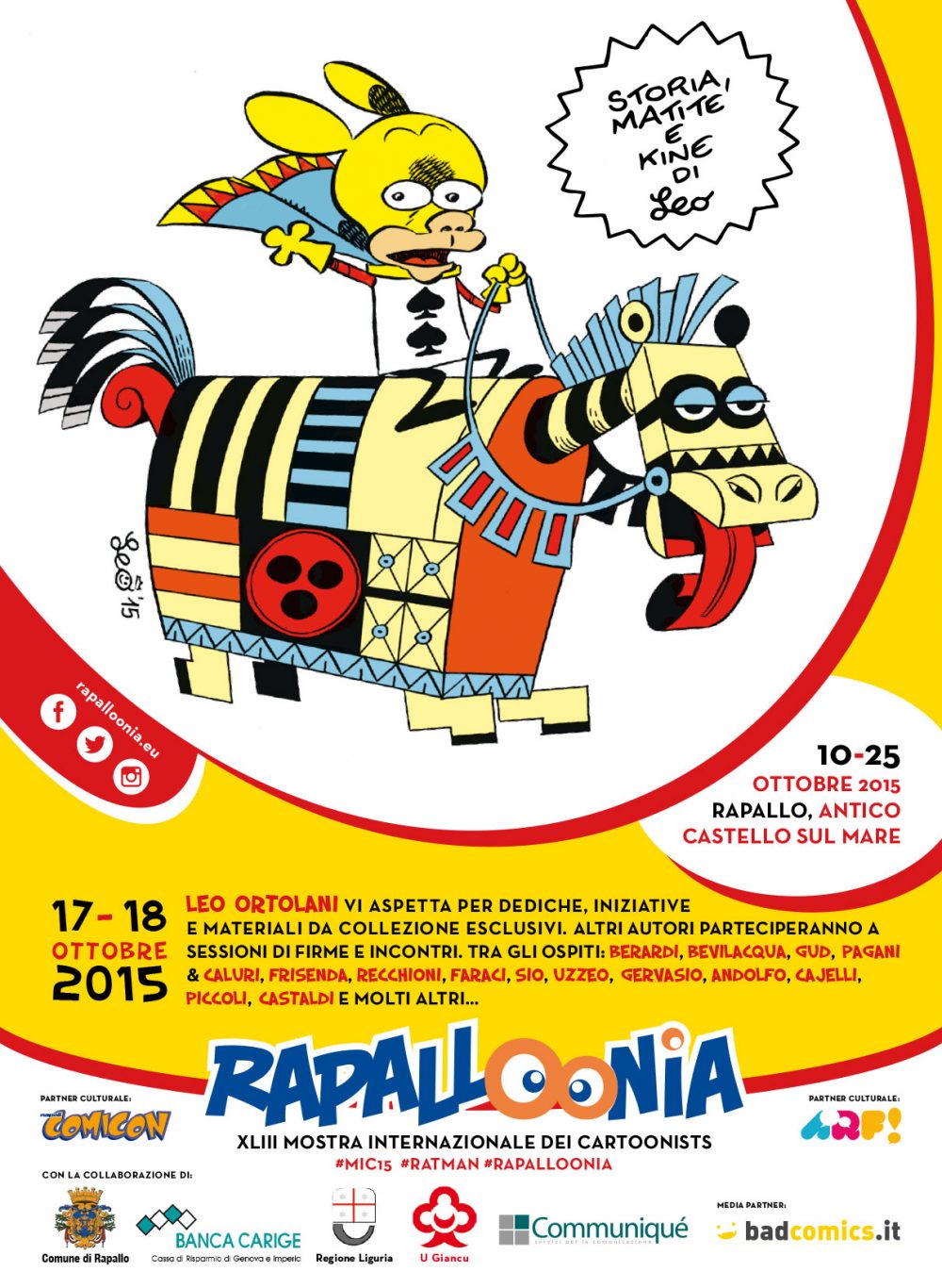 Rapalloonia 2015, locandina di Leo Ortolani