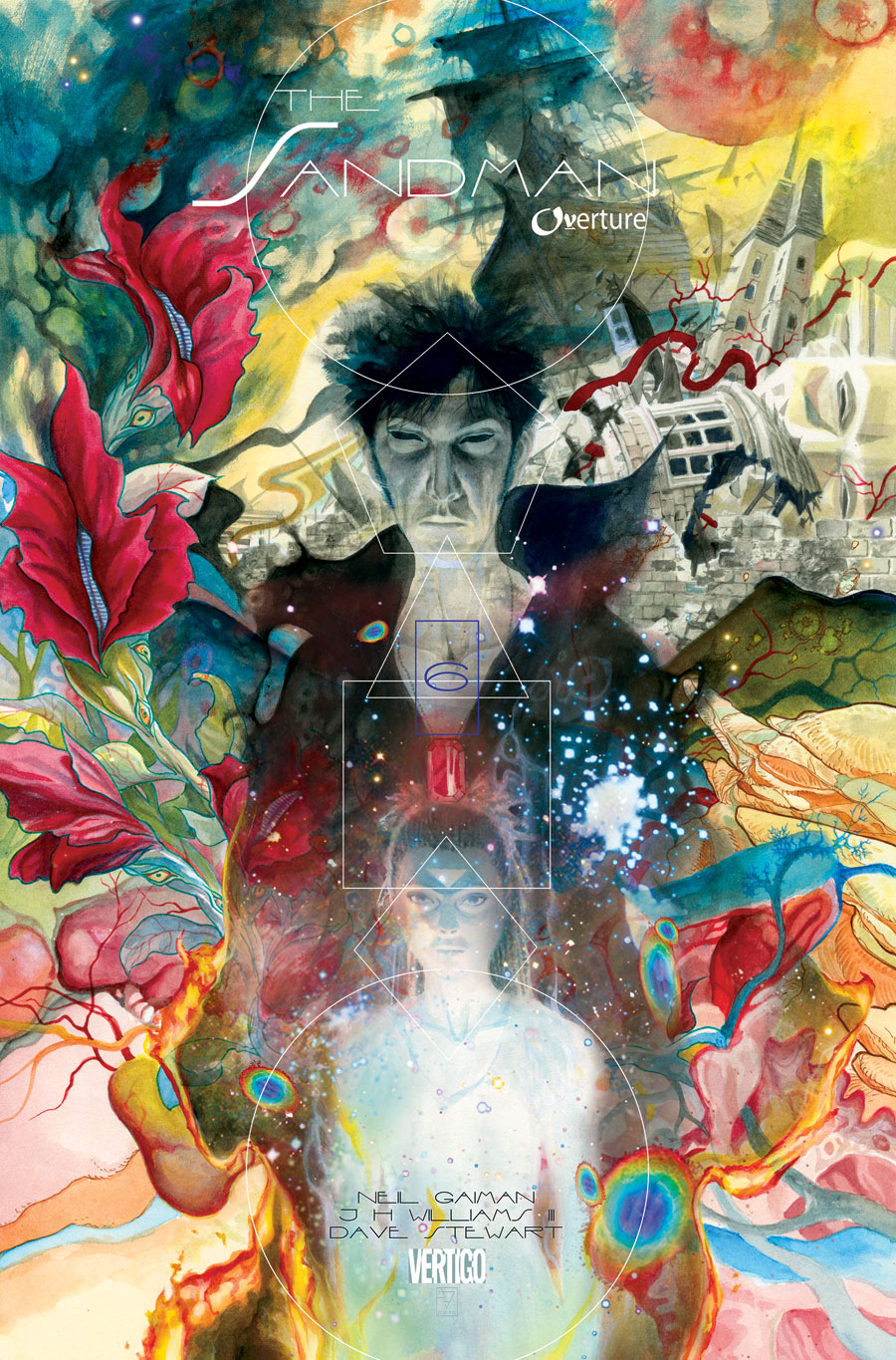 Sandman: Overture #6, copertina di J.H. Williams III